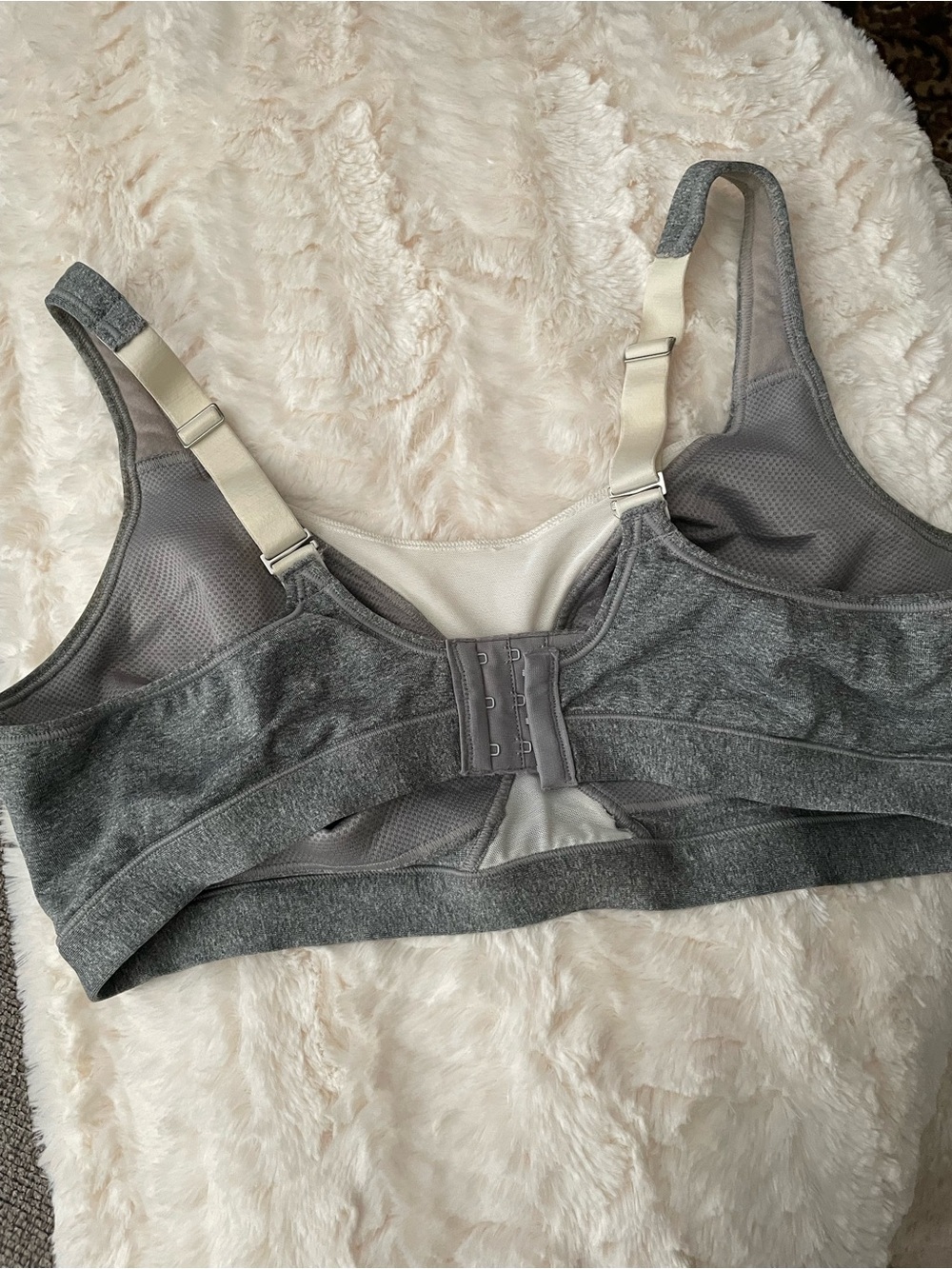 Playtex Gray Wireless Sports Bra with Breathable Mesh Insert - Picture 2 of 2